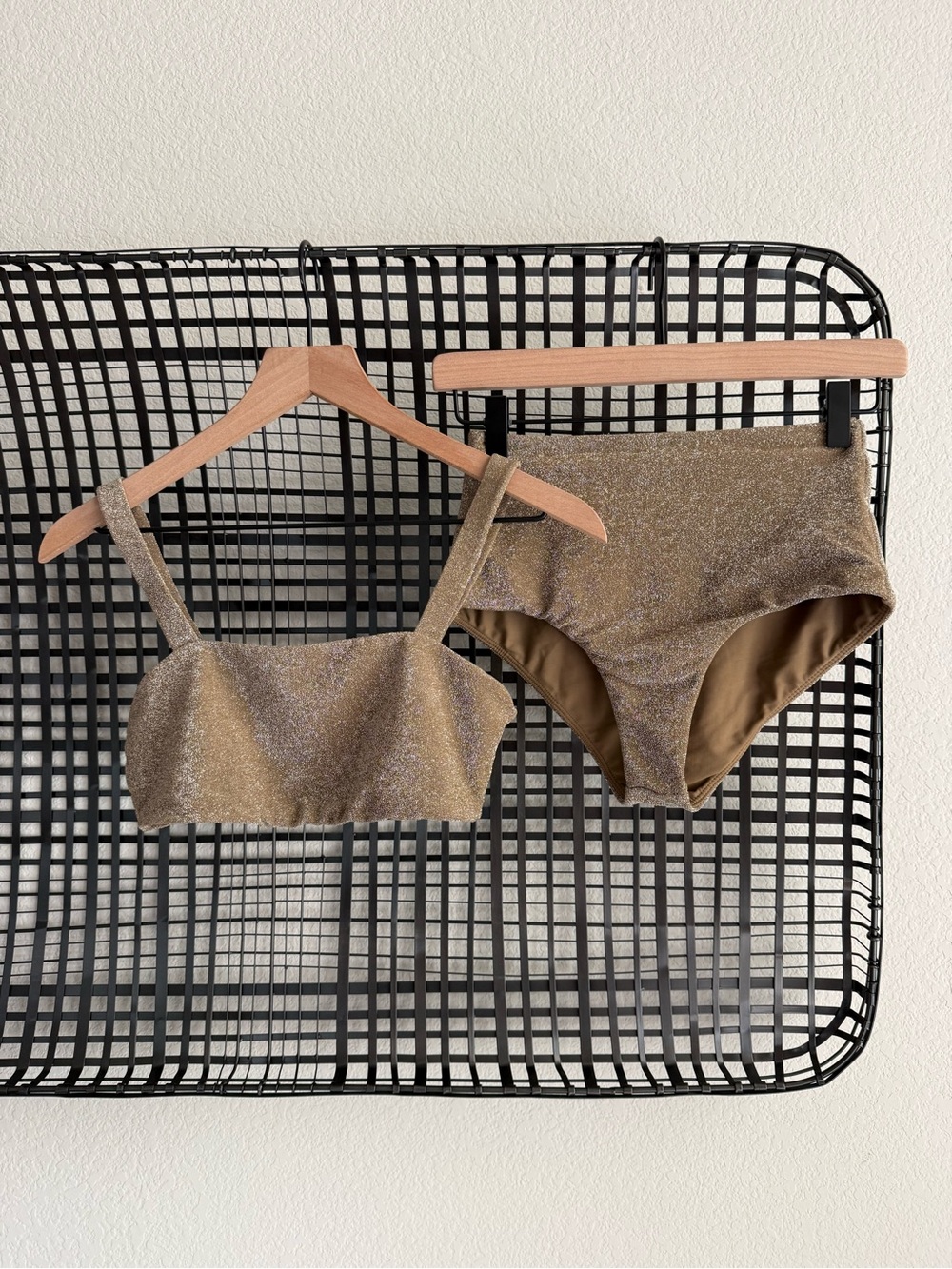 Mikoh ahuna & muliki sparkly lurex gold bikini
